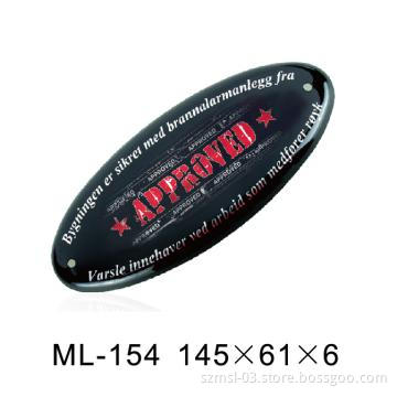 oval tin board